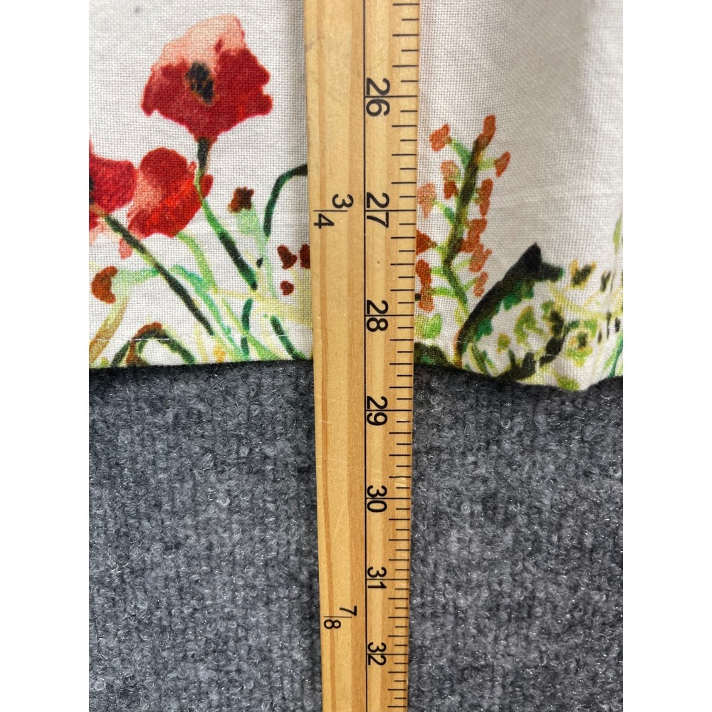 Anthropology Tea Towel Unisex 21x28 White Excellent Cat Nine Lives Poppies - Picture 8 of 10